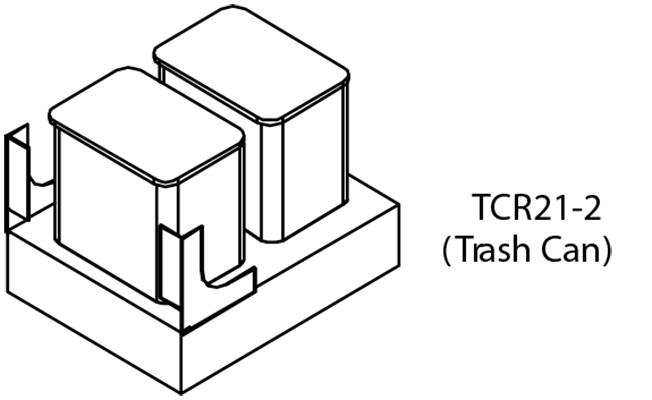 Wholesale Expo custom cabinet trash can TCR21