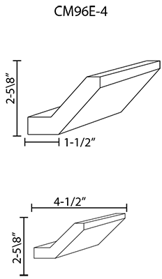 Wholesale Expo custom cabinet crown molding CM96E-4