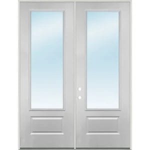 Exterior 3/4-Lite Double Flush Glaze Door 6/8