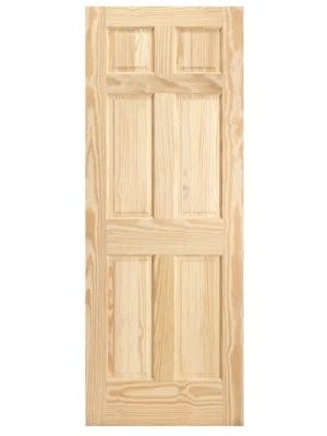 6 Panel Raised Double Hip Pine Door